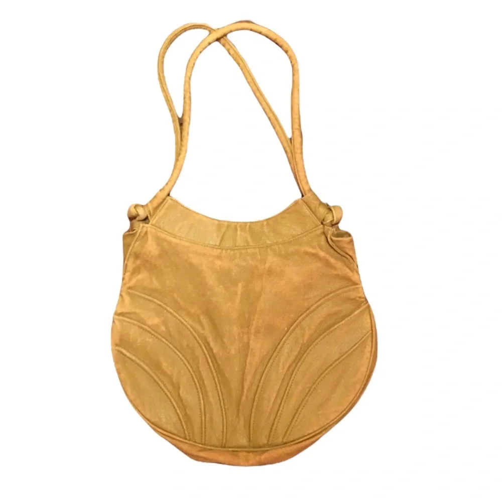 Vintage Le Jule Korean Tan Mustard Leather Shoulder Bag - Picture 1 of 16